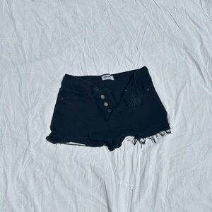 RSQ black distressed vintage high rise short